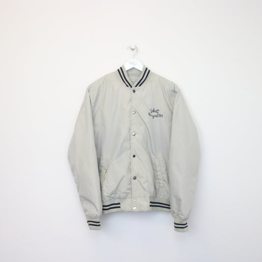 Vintage Schott varsity jacket in grey. Best fits L