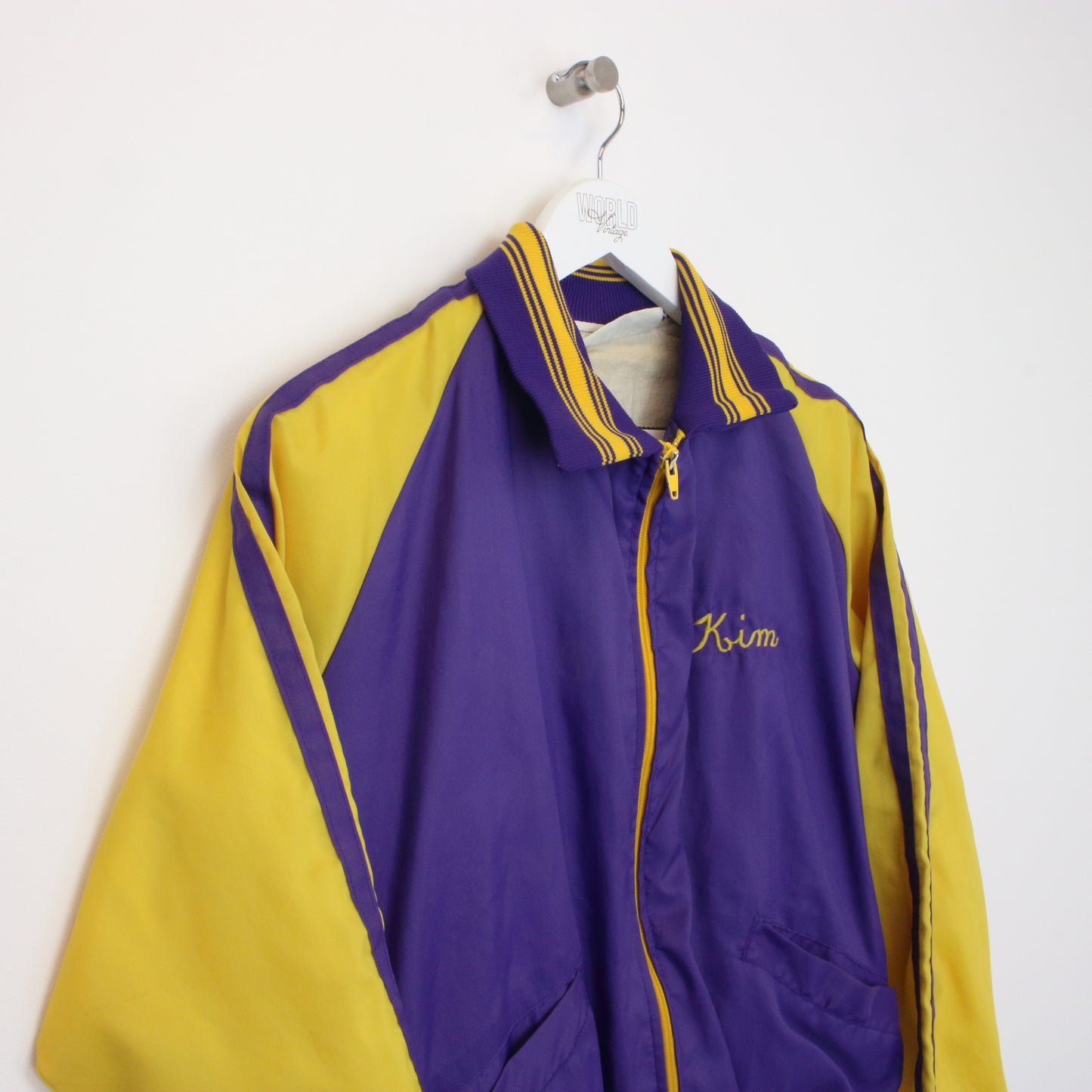 Vintage Holloway jacket in purple and yellow. Best fits S