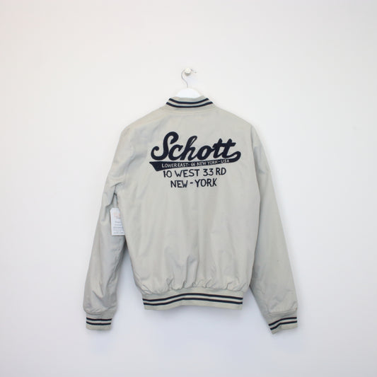 Vintage Schott varsity jacket in grey. Best fits L