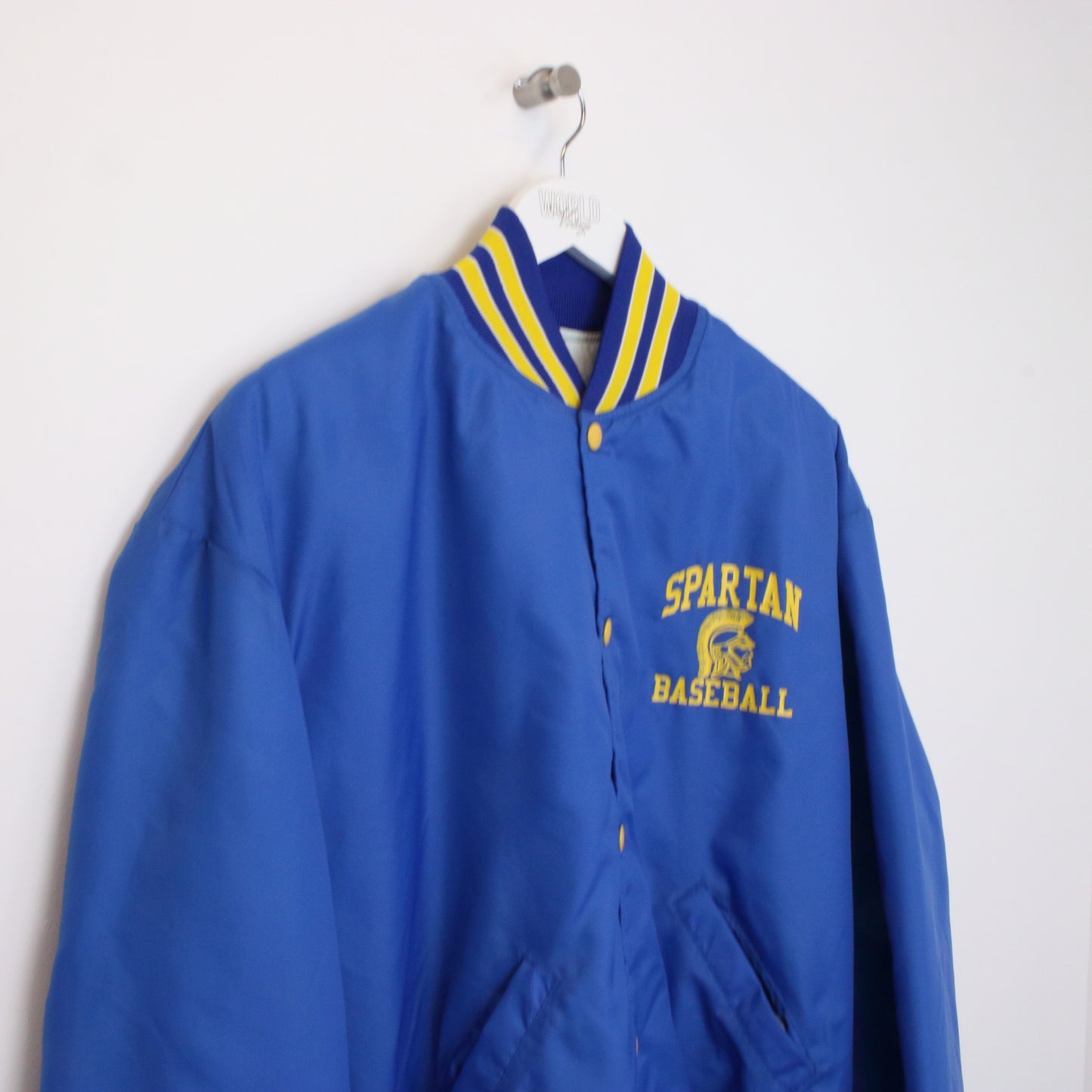 Vintage Holloway varsity jacket in blue. Best fits XL