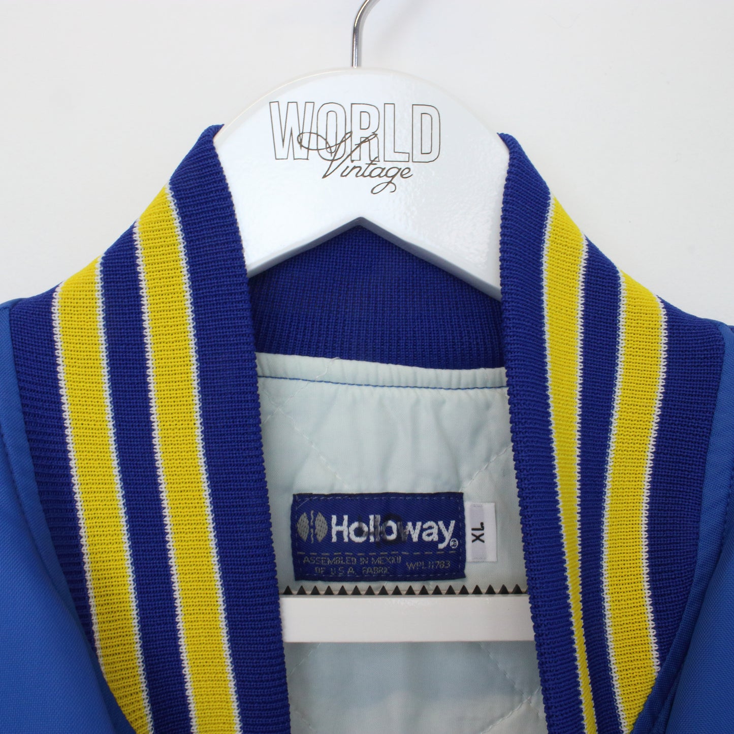 Vintage Holloway varsity jacket in blue. Best fits XL