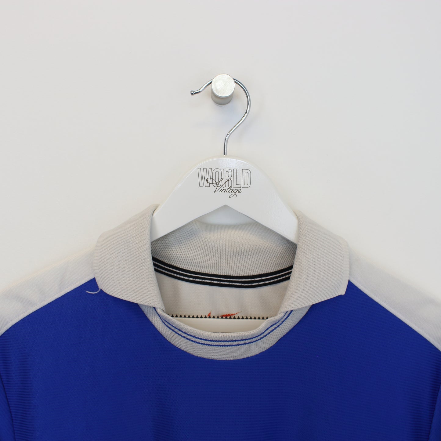 Vintage Nike training football shirt in blue and white. Best fits M