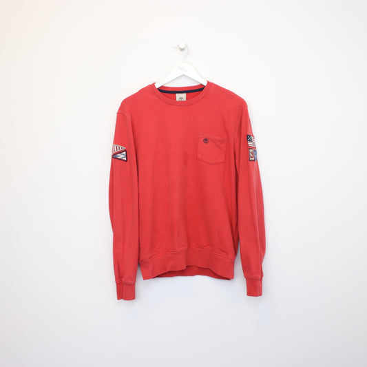 Vintage Timberland sweatshirt in red. Best fits S