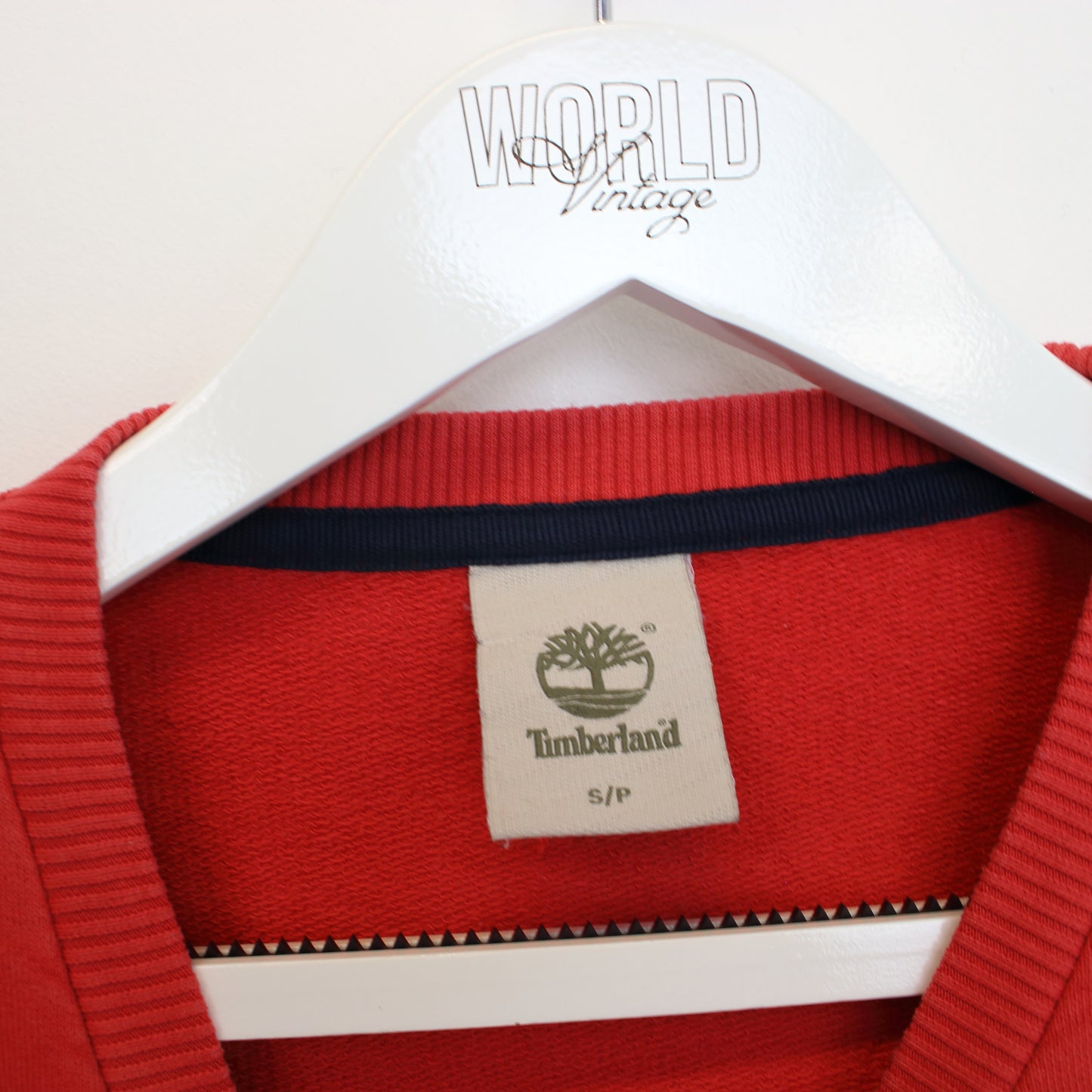 Vintage Timberland sweatshirt in red. Best fits S