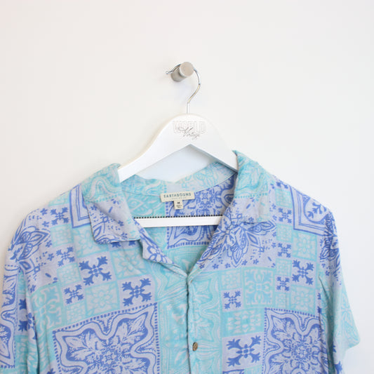 Vintage Earthbound Hawaiian shirt in blue. Best fits M