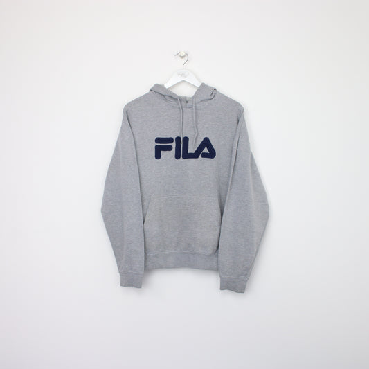 Vintage Fila Hoodie in Grey. Best Fits L