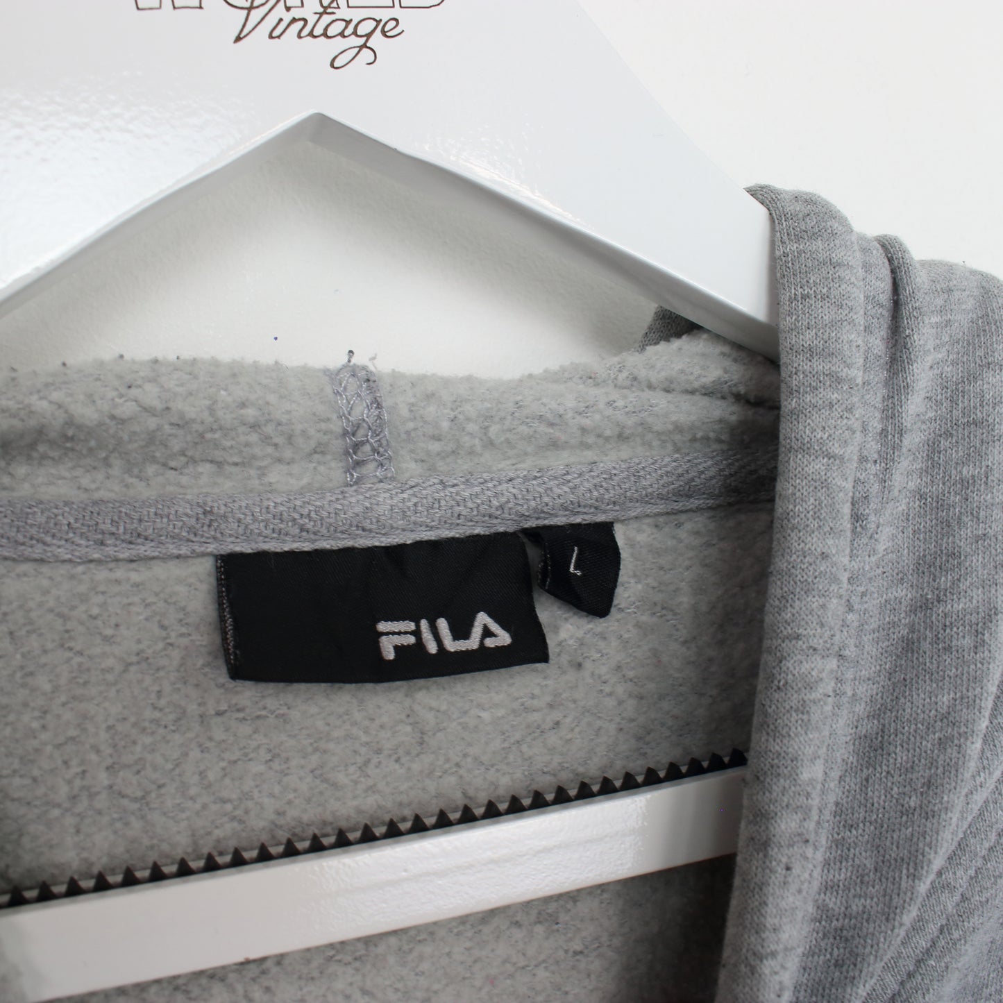 Vintage Fila Hoodie in Grey. Best Fits L