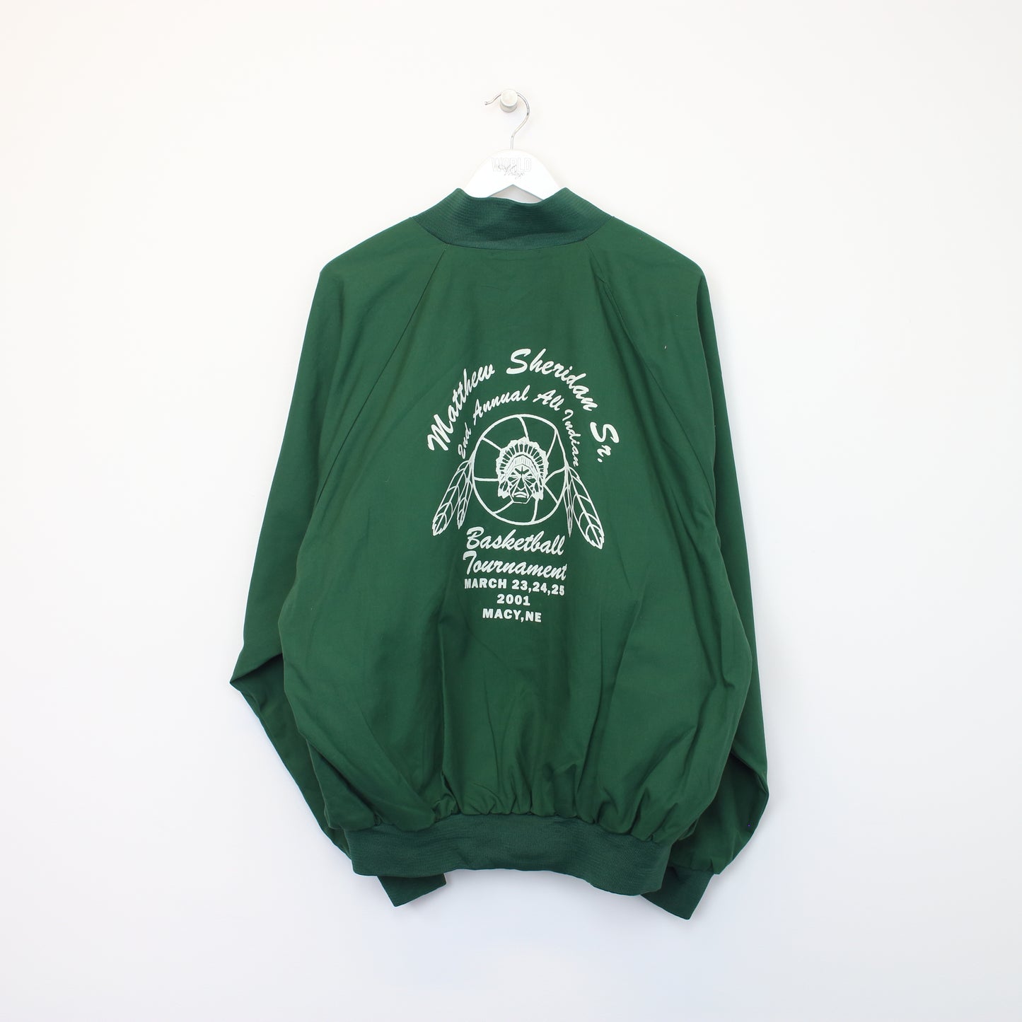 Vintage Auburn Jacket in green. Best fits XXL