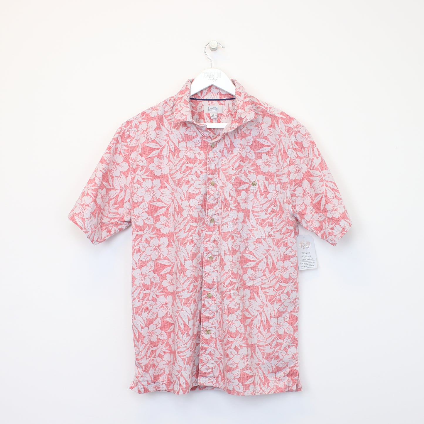 Vintage Croft & Barrow Hawaiian shirt in red. Best fits L