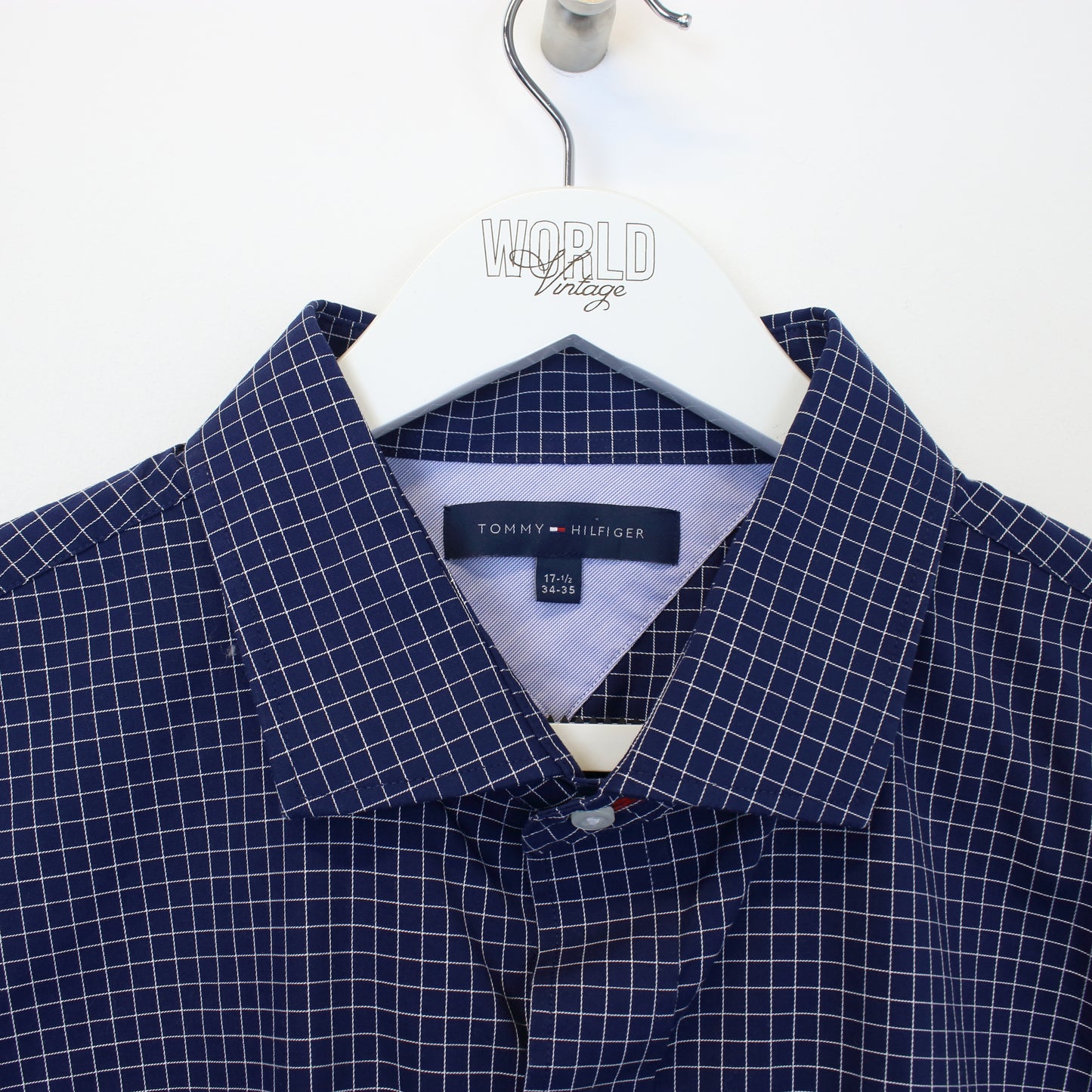 Vintage Tommy Hilfiger checked shirt in blue. Best fits L