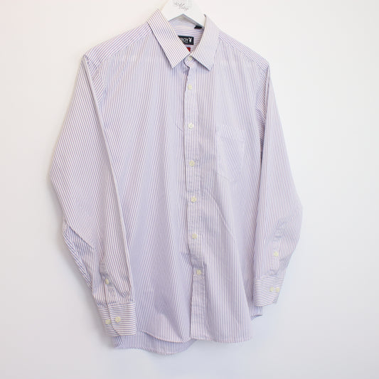 Vintage Playboy striped shirt in purple and white. Best fit M