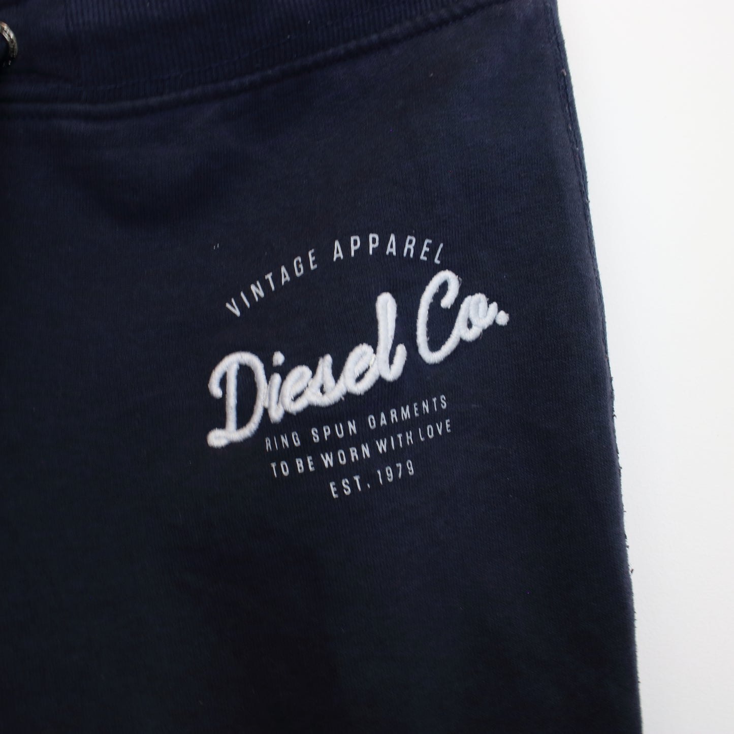 Vintage Women's Diesel joggers in navy blue. Best fit M