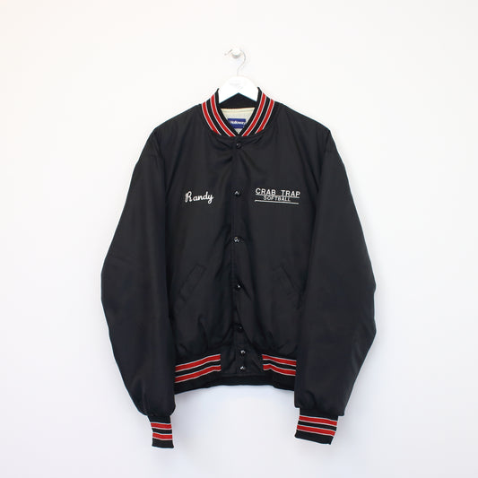 Vintage Holloway Crab Trap jacket in black. Best fit XL