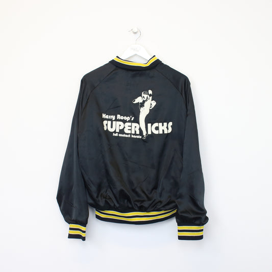 Vintage Aristo Jac Hilton Superkicks jacket in black. Best fits L