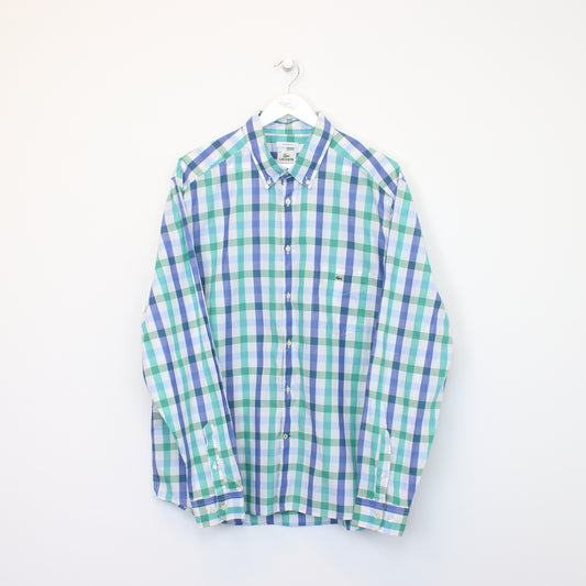 Vintage Lacoste Checked shirt in blue and green. Best fits L