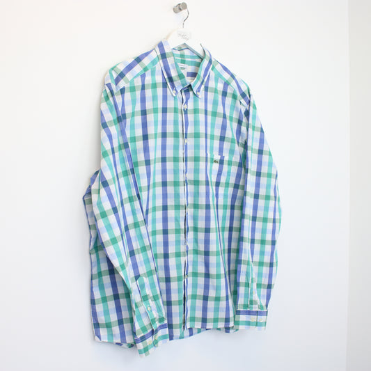 Vintage Lacoste Checked shirt in blue and green. Best fits L