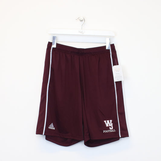 Vintage Adidas football shorts in burgundy. Best fits L