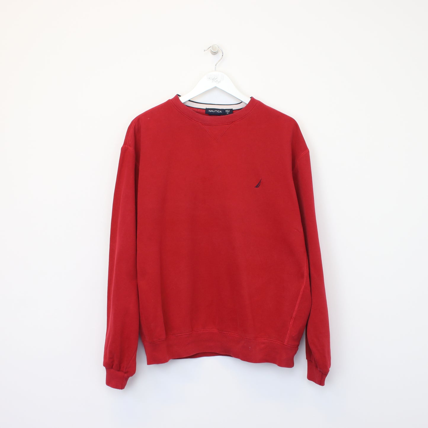 Vintage Nautica sweatshirt in red. Best fits M