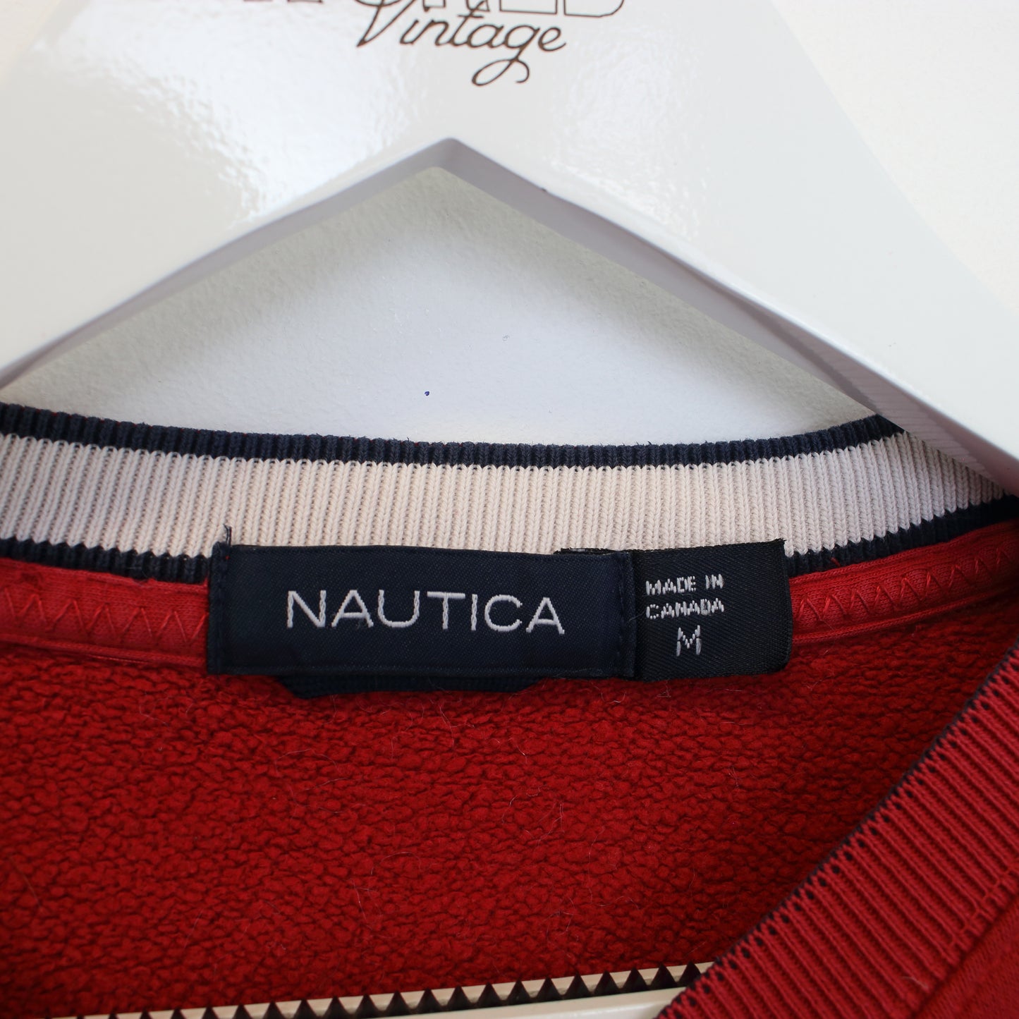 Vintage Nautica sweatshirt in red. Best fits M