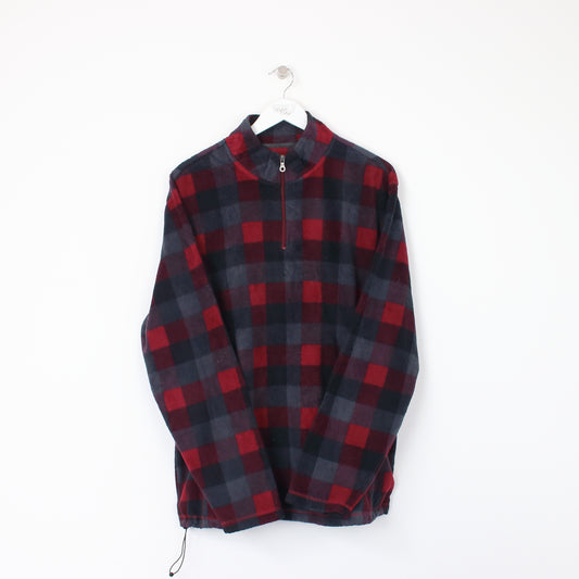 Vintage Unbranded fleece in red and black checked. Best fits XL