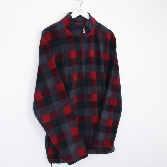 Vintage Unbranded fleece in red and black checked. Best fits XL