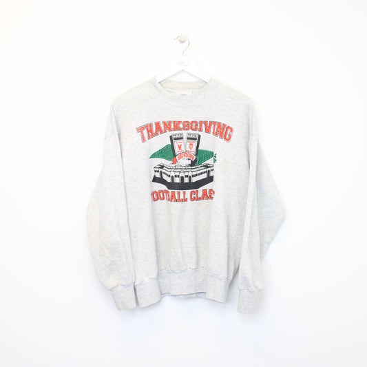 Vintage Medallion sweatshirt in grey. Best fits XL