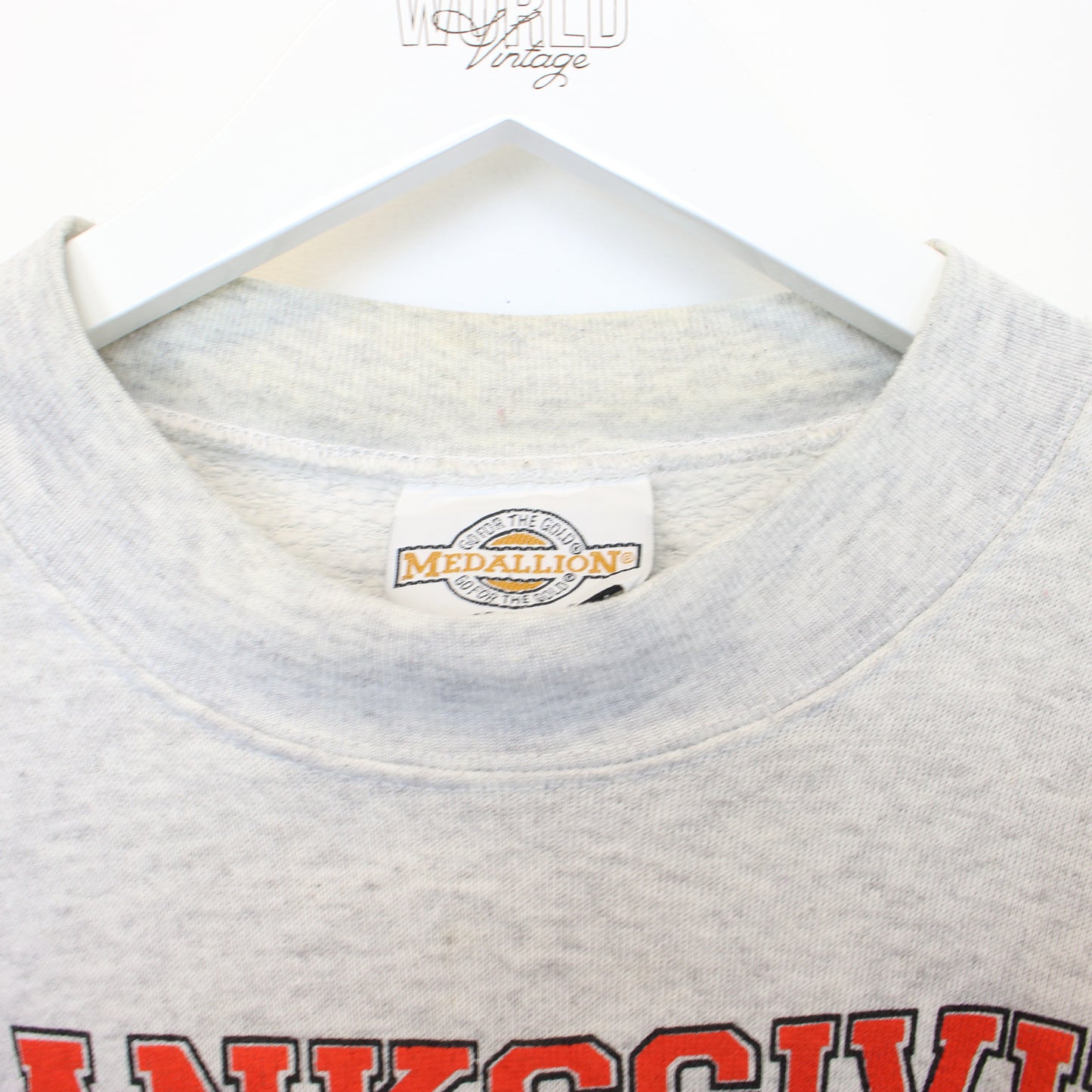 Vintage Medallion sweatshirt in grey. Best fits XL