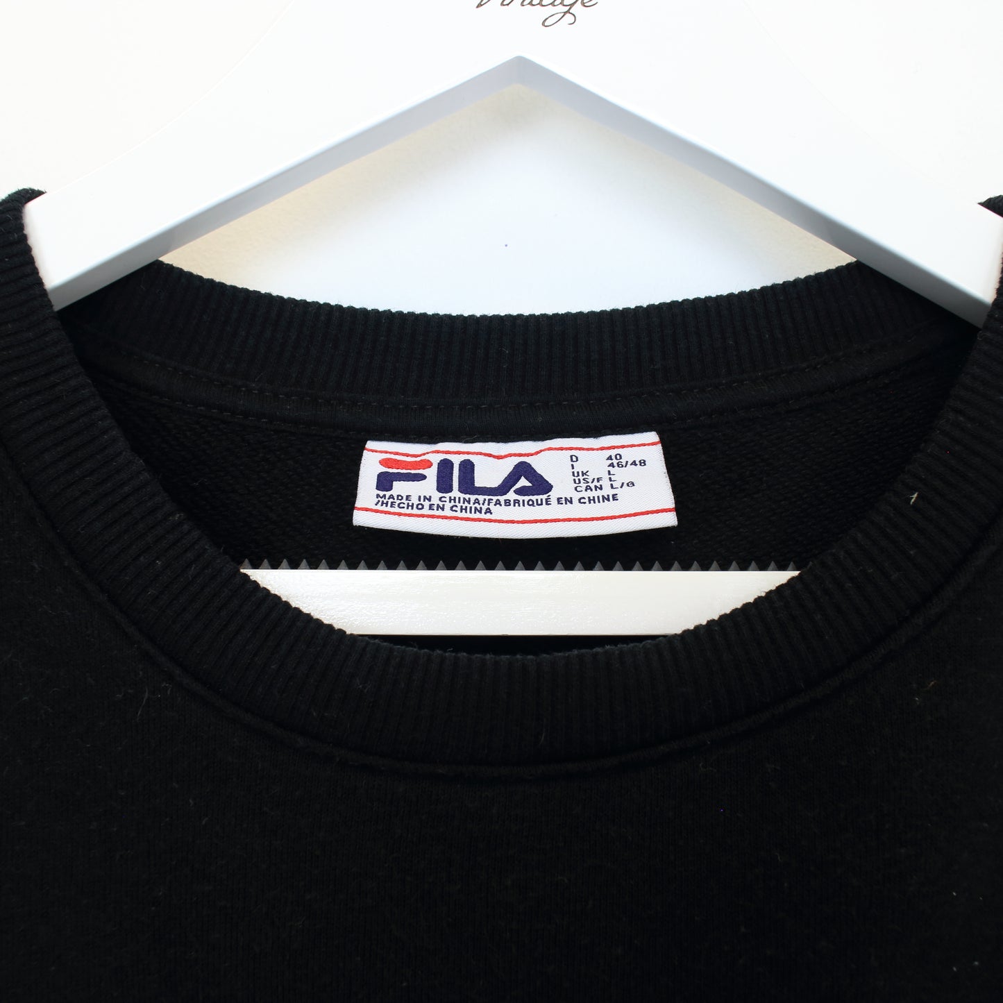 Vintage Fila sweatshirt in black. Best fits M