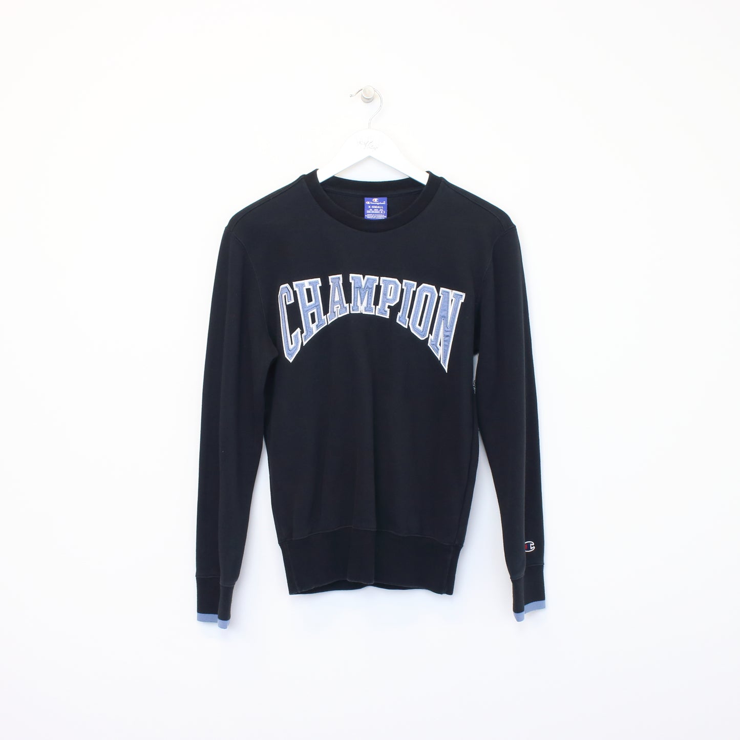 Vintage Champion sweatshirt in black. Best fits XS