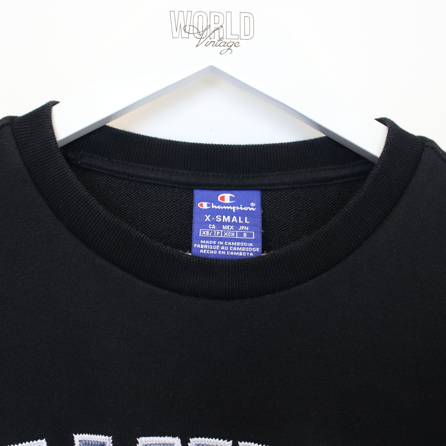 Vintage Champion sweatshirt in black. Best fits XS