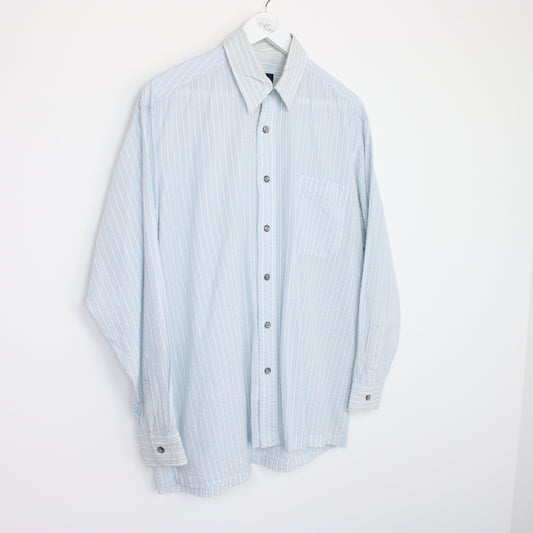 Vintage Aquascutum striped shirt in blue and white. Best fits M