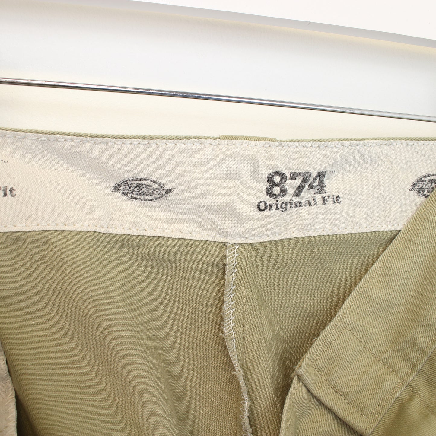 Vintage Dickies 874 original fit trousers in beige. Best fits W44