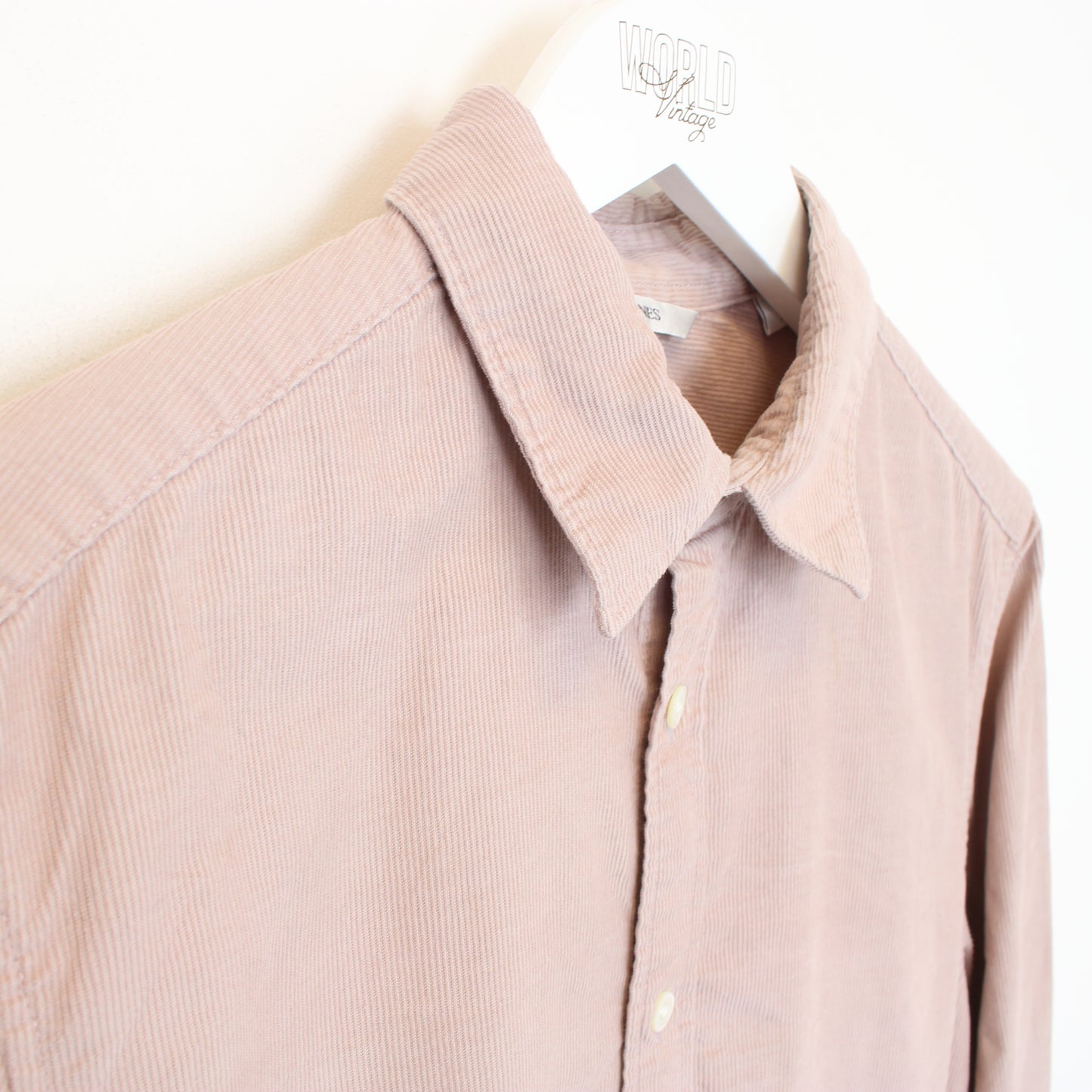 Vintage Jack & Jones chord shirt in pale pink. Best fits S