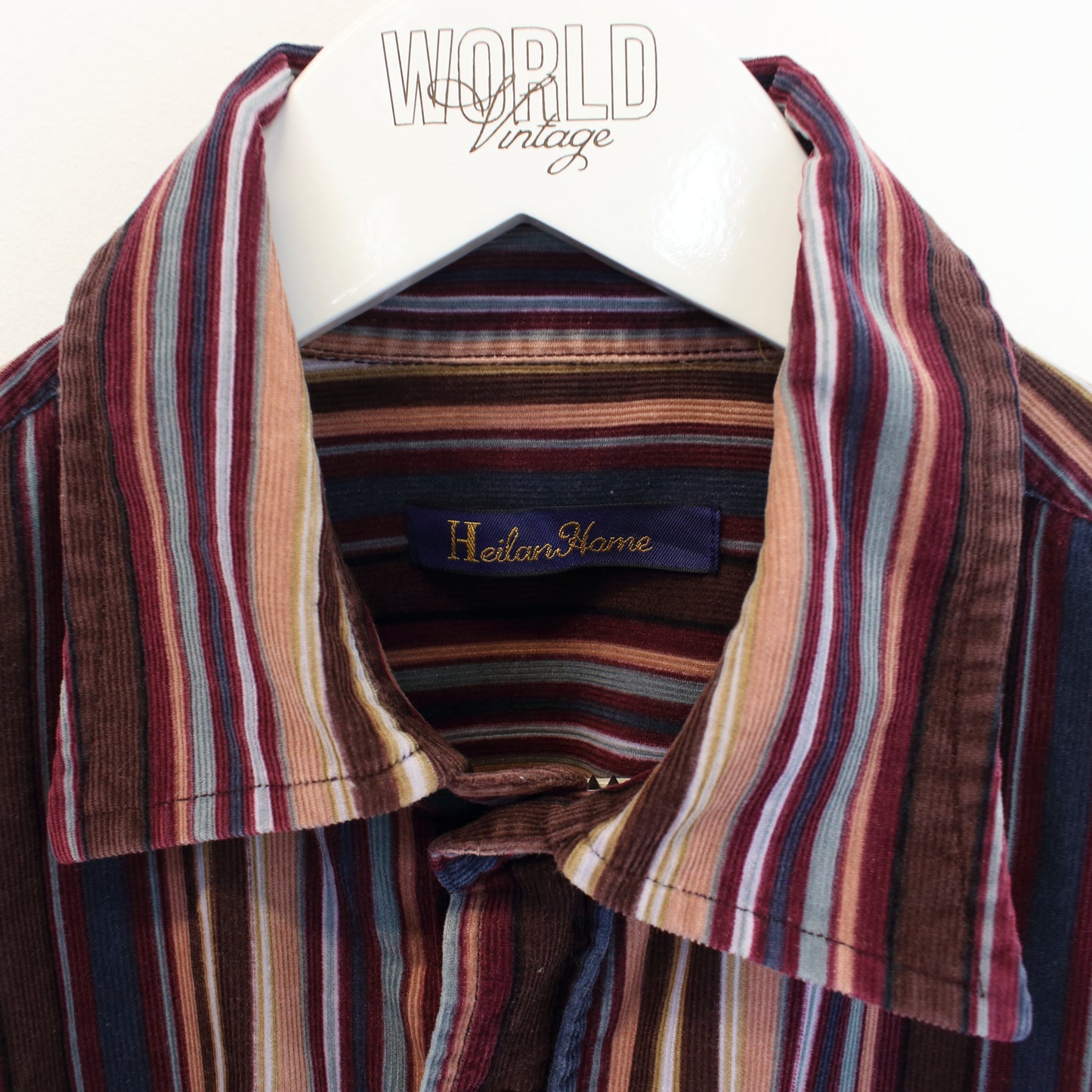 Vintage Heilan Hame striped chord shirt in multiple colours. Best fits S