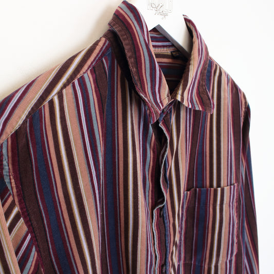 Vintage Heilan Hame striped chord shirt in multiple colours. Best fits S