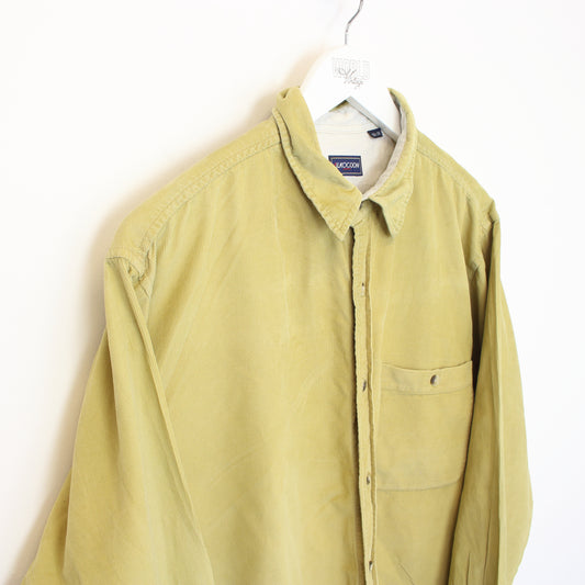 Vintage Ilkocoon chord shirt in yellow. Bets fits L