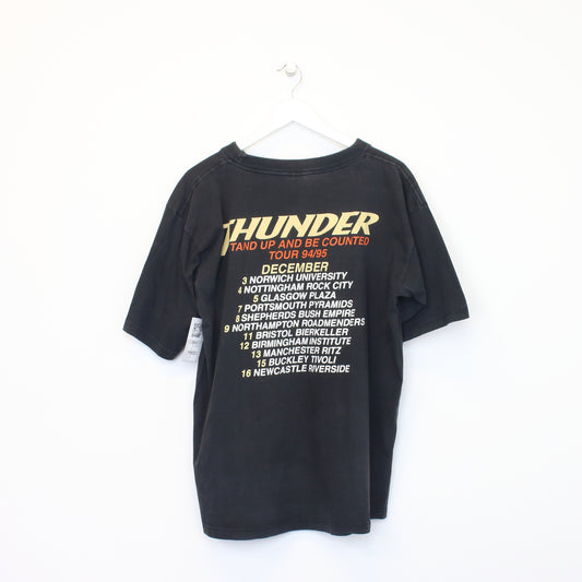 Vintage Thunder spell out T-Shirt in black. Best fits XL