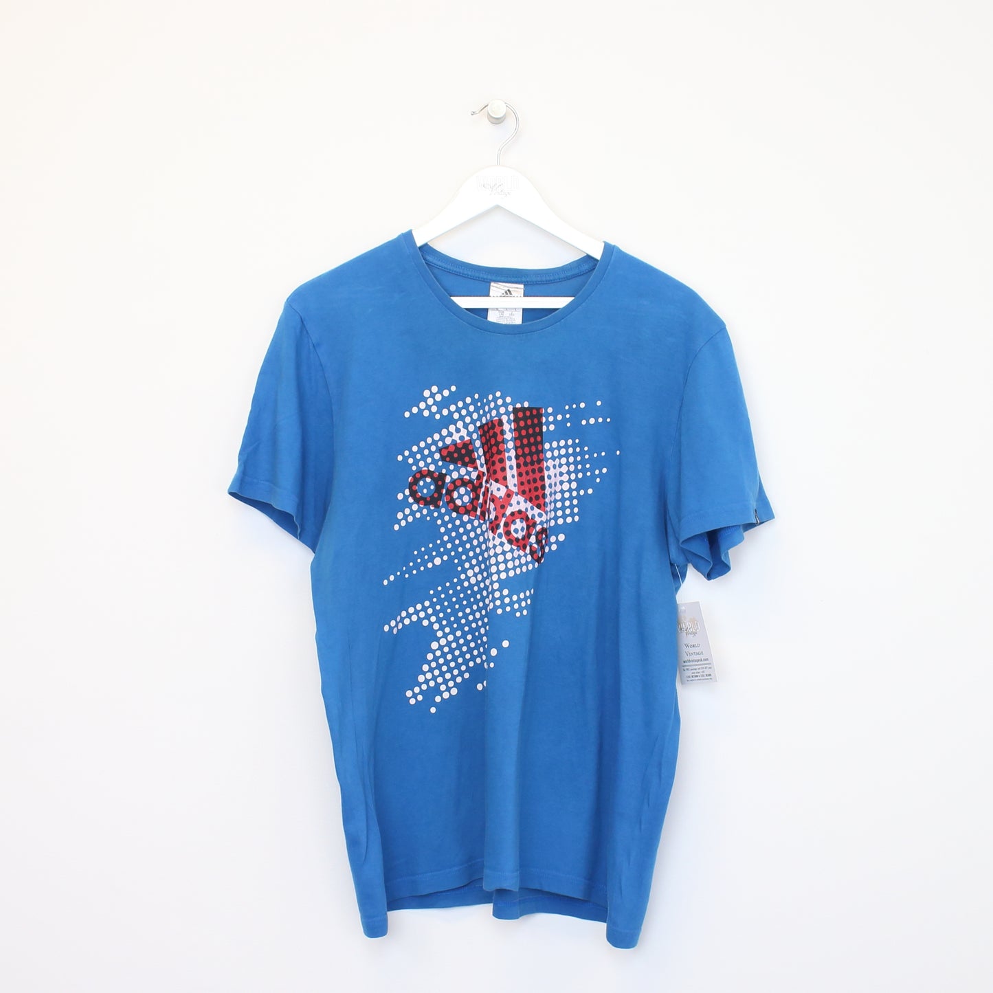 Vintage Adidas spell out T-Shirt in blue. Best fits L