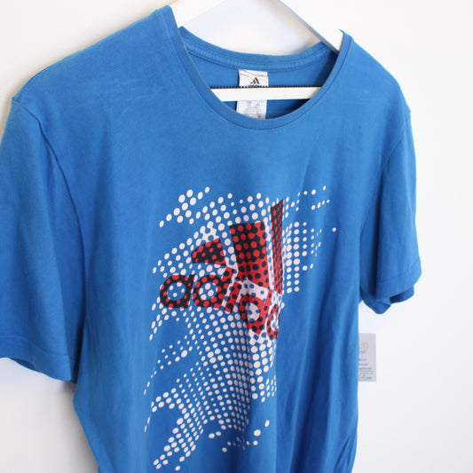 Vintage Adidas spell out T-Shirt in blue. Best fits L