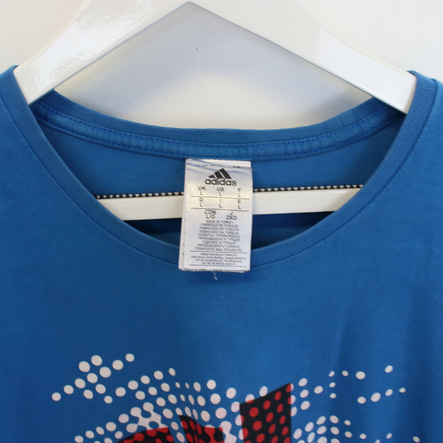 Vintage Adidas spell out T-Shirt in blue. Best fits L