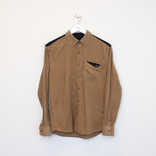 Vintage Classic chord shirt in brown and blue. Best fits M