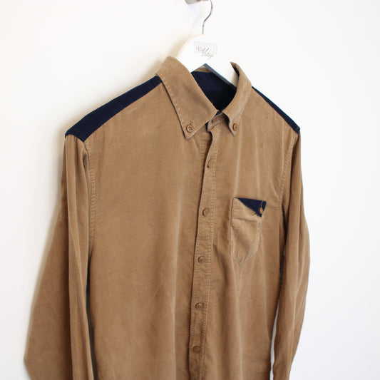 Vintage Classic chord shirt in brown and blue. Best fits M