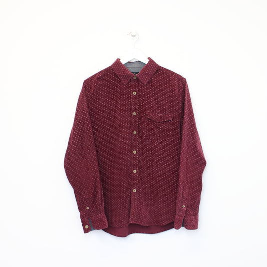 Vintage Hotwind Chord shirt in Burgundy. Best fits M