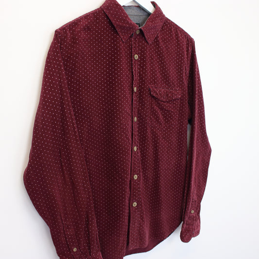 Vintage Hotwind Chord shirt in Burgundy. Best fits M