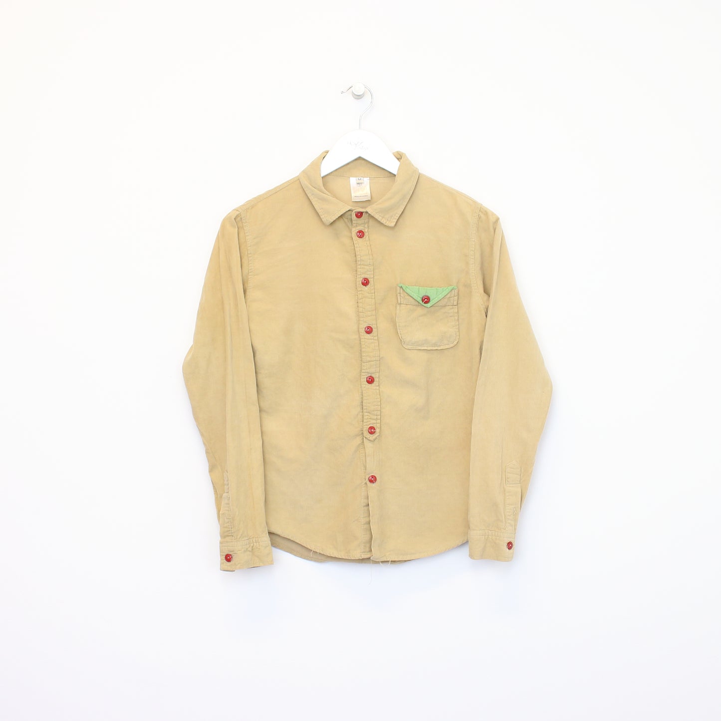 Vintage Royal Tide Products chord shirt in beige. Best fits XS