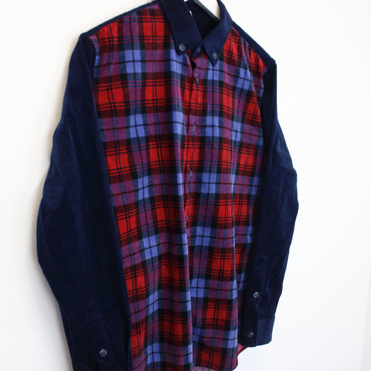 Vintage Unbranded chord shirt in checked blue and red. Best fits M