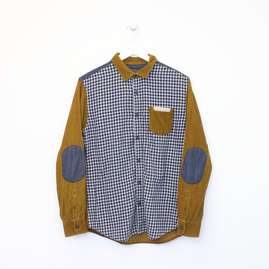 Vintage Jeanswest checked chord shirt in brown, blue and white. Best fits M