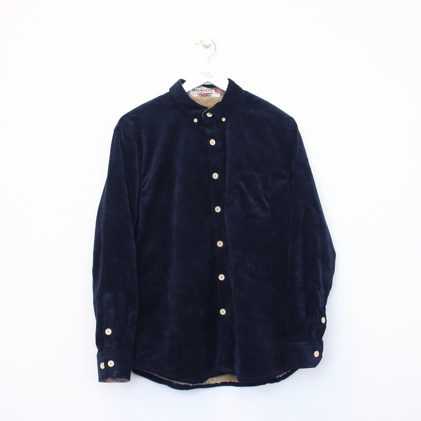 Vintage Mala & CLC chord shirt in blue. Best fits L