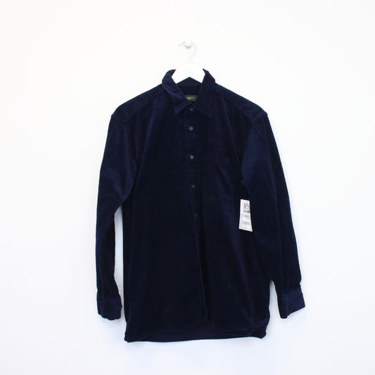 Vintage Corcodile chord shirt in blue. Best fits L