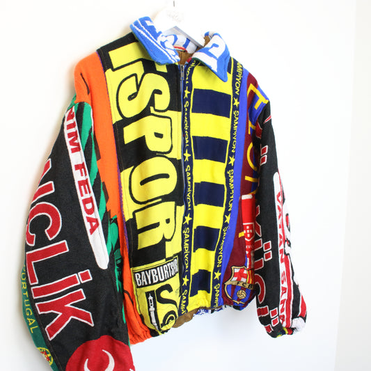 Vintage Unbranded football scarf rework jacket in multi colour. Best fits M
